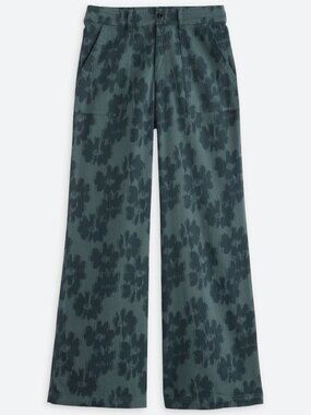 Threads 4 Thought Pamela Wide Leg Pants | Navy Floral | High Rise | Stretch | XL